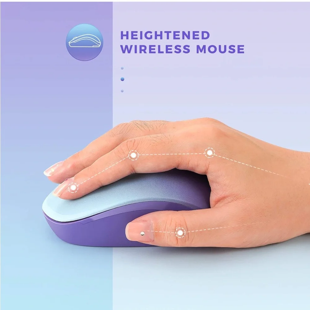 Purple and Blue Wireless Mouse